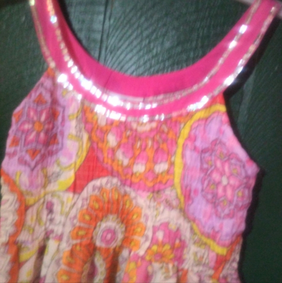 *** Pink Sleeveless Sheer Cover-Up Dress - Picture 2 of 9